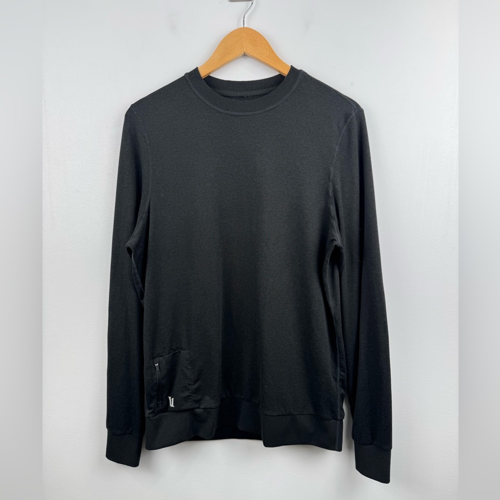 Vuori Men Black Ponto‎ Performance Crew Sweater Size Small